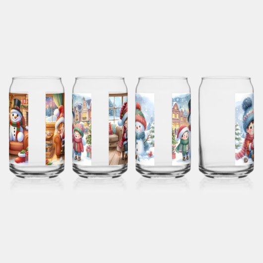 Drinkware Set-Christmas Snowman ガラス缶 (右)