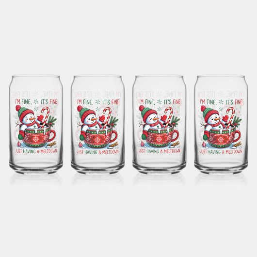 Drinkware Set-Christmas Snowman ガラス缶 (正面)