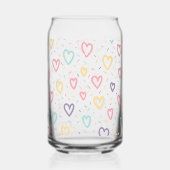 Drinkware Set Colorful Love Red Hearts  ガラス缶 (右)