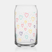 Drinkware Set Colorful Love Red Hearts  ガラス缶 (左)