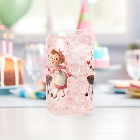 Drinkware Set Cooking Love Red Hearts  ガラス缶 (インサイチュ (バースデー))