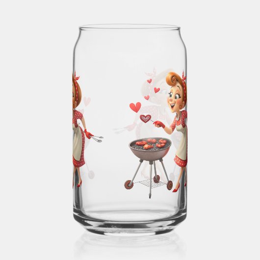Drinkware Set Cooking Love Red Hearts  ガラス缶 (裏面)