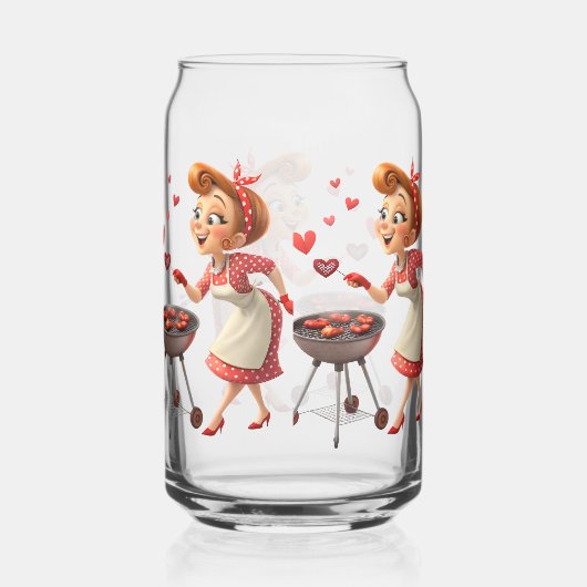 Drinkware Set Cooking Love Red Hearts  ガラス缶 (右)