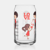 Drinkware Set Couple Love Red Hearts  ガラス缶 (裏面)
