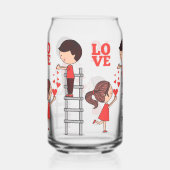 Drinkware Set Couple Love Red Hearts  ガラス缶 (右)