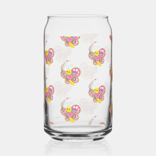 Drinkware Set Cute Colorful Butterfly  ガラス缶 (裏面)