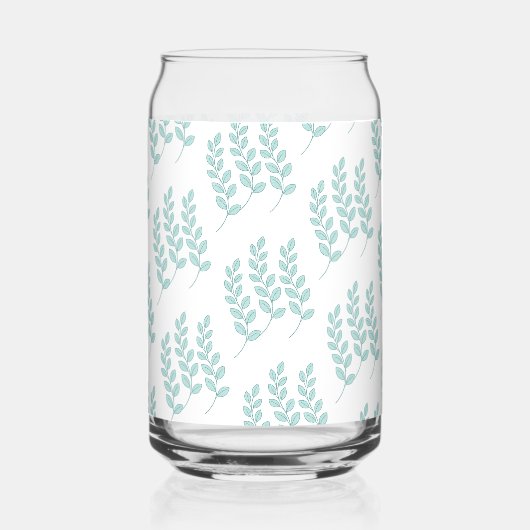 Drinkware Set Cute Green Leaves  ガラス缶 (正面)