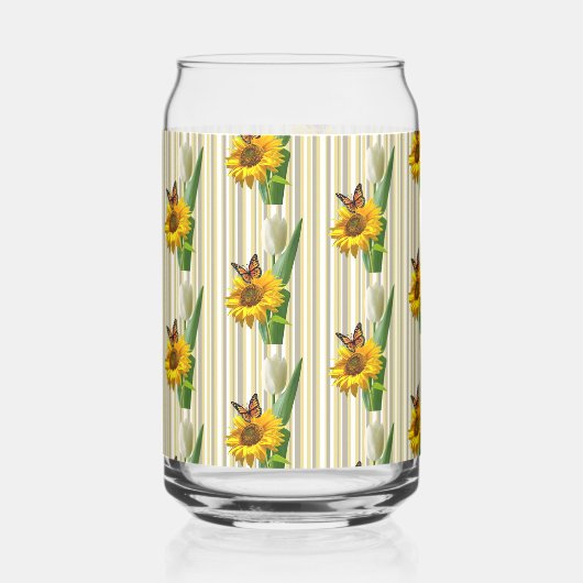 Drinkware Set Cute Sunflower Butterfly  ガラス缶 (左)