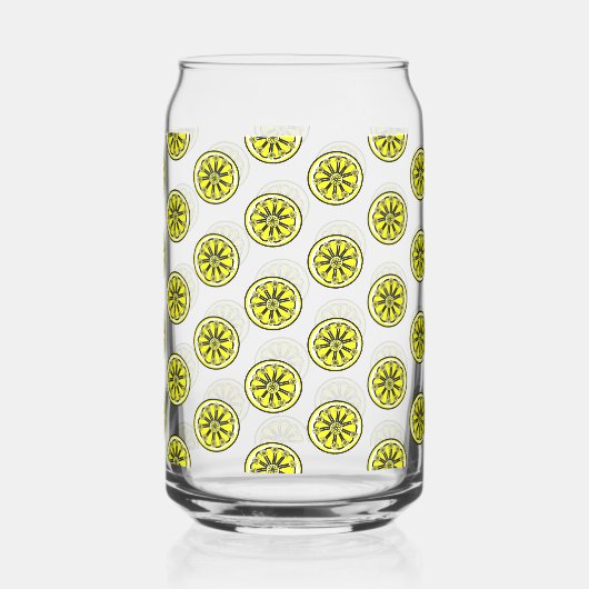 Drinkware Set Cute Yellow Lemons ガラス缶 (裏面)