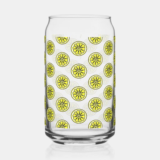 Drinkware Set Cute Yellow Lemons ガラス缶 (左)