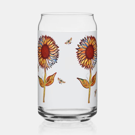 Drinkware Set Glasses Sunflowers ガラス缶 (正面)