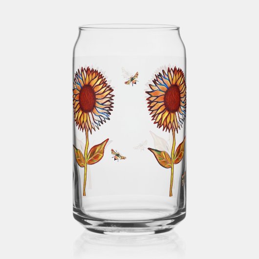 Drinkware Set Glasses Sunflowers ガラス缶 (裏面)