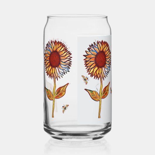Drinkware Set Glasses Sunflowers ガラス缶 (右)