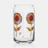 Drinkware Set Glasses Sunflowers ガラス缶 (左)