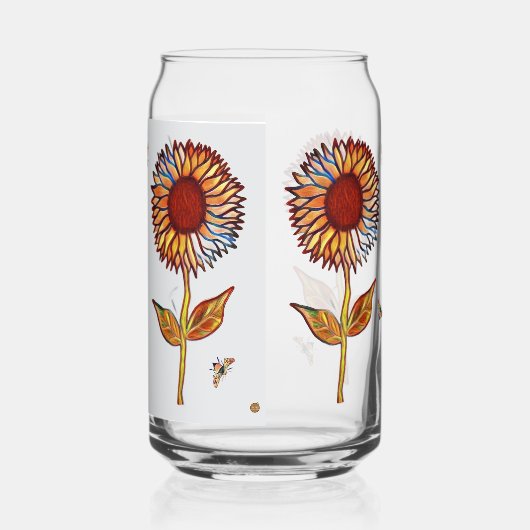 Drinkware Set Glasses Sunflowers ガラス缶 (左)
