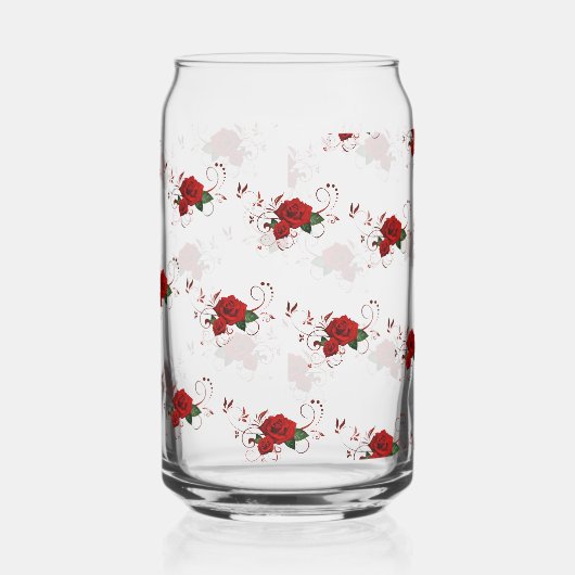Drinkware Set Love Red Rose Floral  ガラス缶 (左)