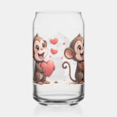 Drinkware Set Monkey Love Red Hearts  ガラス缶 (右)