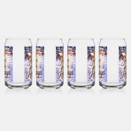 Drinkware Set of Printed Can Glass ガラス缶 (左)