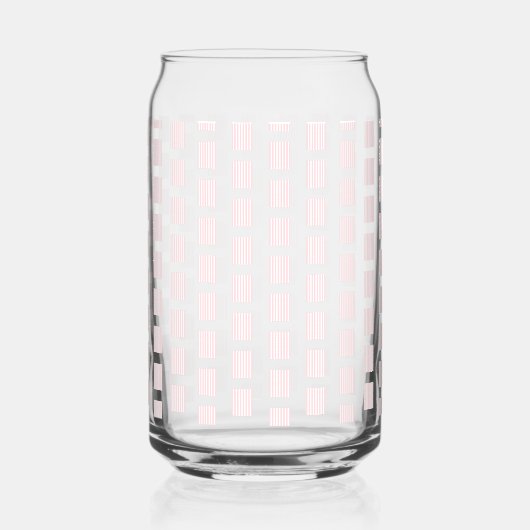 Drinkware Set Pink & White Stripe Square ガラス缶 (裏面)