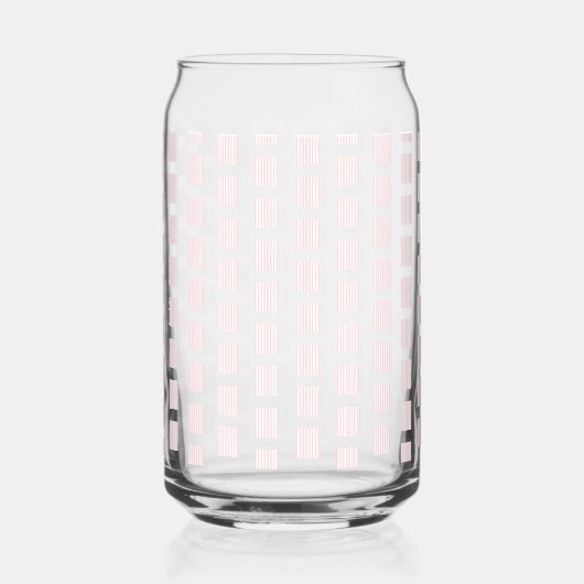 Drinkware Set Pink & White Stripe Square ガラス缶 (左)