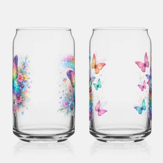 Drinkware Set-Spring Floral Drinkware ガラス缶 (左)