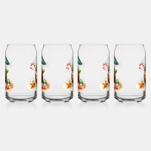 Drinkware Set-Tropical Christmas ガラス缶 (左)
