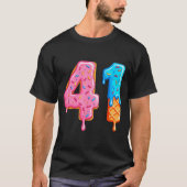 Drip 41 Meme Cool Baseball Style Number Forty One  Tシャツ (正面)