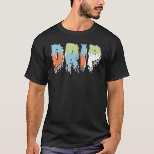 Drip Dripping Low Blue Stitch 1s Matching Tシャツ (正面)