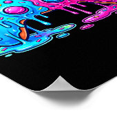 Drip Gamer Controller Boys Video Game Retro Gaming ポスター (角)