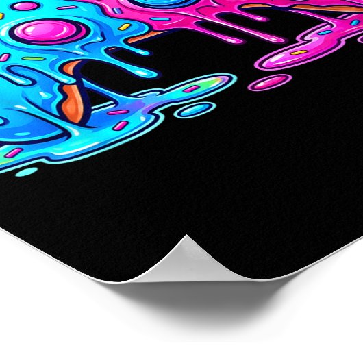 Drip Gamer Controller Boys Video Game Retro Gaming ポスター (角)