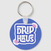Drip Haus - レトロで遊び心のあるロゴ キーホルダー (正面)