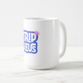 Drip Haus - レトロで遊び心のあるロゴ コーヒーマグカップ (正面右)