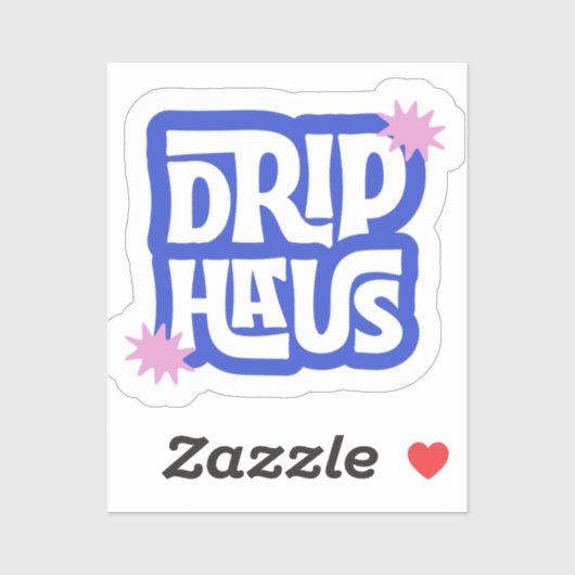 Drip Haus - レトロで遊び心のあるロゴ シール (シート)