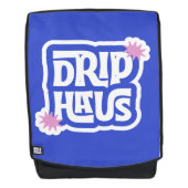 Drip Haus - レトロで遊び心のあるロゴ バックパック (正面)