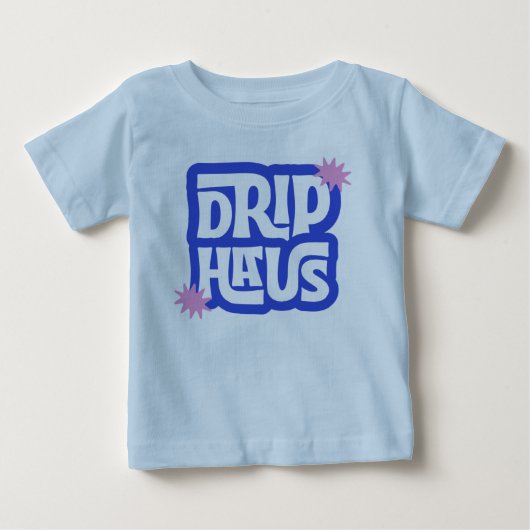 Drip Haus - レトロで遊び心のあるロゴ ベビーTシャツ (正面)