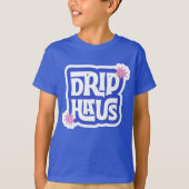 Drip Haus - レトロで遊び心のあるロゴ Tシャツ (正面)