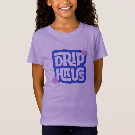 Drip Haus - レトロで遊び心のあるロゴ Tシャツ (正面)