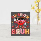Drip Heart 67 Valentine Bruh Six Seven Meme 6 7 Ki カード (黄色い花)