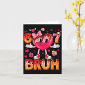 Drip Ice Cream Heart 67 Valentines Bruh Six Seven  カード (黄色い花)