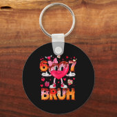 Drip Ice Cream Heart 67 Valentines Bruh Six Seven  キーホルダー (正面)