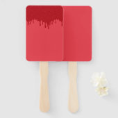 Drip Tomato Red Custom Fans – Set of 10 ハンドファン (正面&裏面)