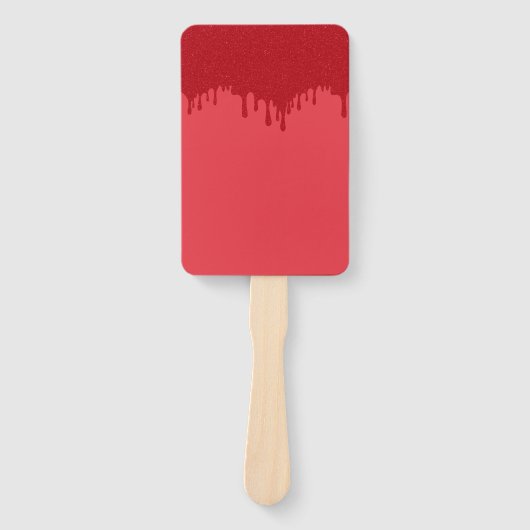 Drip Tomato Red Custom Fans – Set of 10 ハンドファン (正面)