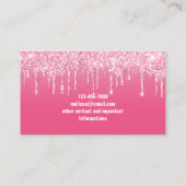 Driping Pinkグリッターファッション名刺 名刺 (裏面)