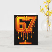 Dripng Gold 67 Meme Respect The Drip 67 Golden Aur カード (黄色い花)