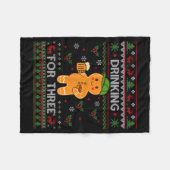 Dripng Ice Cream Baseball Santa Hat, Xmas Pajama K フリースブランケット (正面(横))