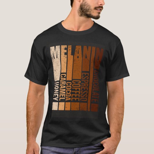 Drippin Melanin Black History Month Black Men Wome Tシャツ (正面)
