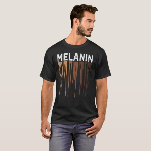 Drippin Melanin for Women Pride Black History Tシャツ (正面フル)