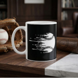 Dripping Baseball Design for Bold Sports Fans コーヒーマグカップ