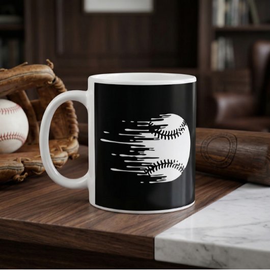Dripping Baseball Design for Bold Sports Fans コーヒーマグカップ