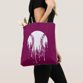 Dripping Baseball Design for Bold Sports Fans トートバッグ (クローズアップ)